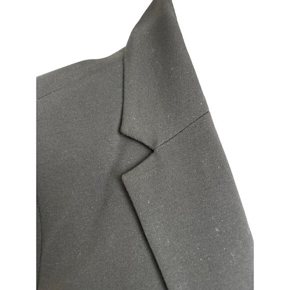 Chico’s Blazer Black Women 12/14 Chico size2 Fully lined Open Front Notch Collar - Picture 3 of 12